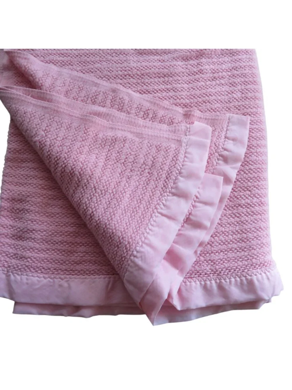 Vintage JCPenney Pink Acrylic Blanket 84